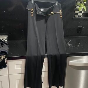 Cache Black Pants with Gold Trim